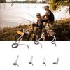 Steel Ceramic Guides Ring 7 Sizes Double Legs Fishing Rod Guides Rings for Freshwater Saltwater Rods