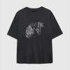 Black 26ss Women Washed Tshirts Printed Designer Ts Round Neck Pullover T-shirts Summer Short Slved Tops M260731