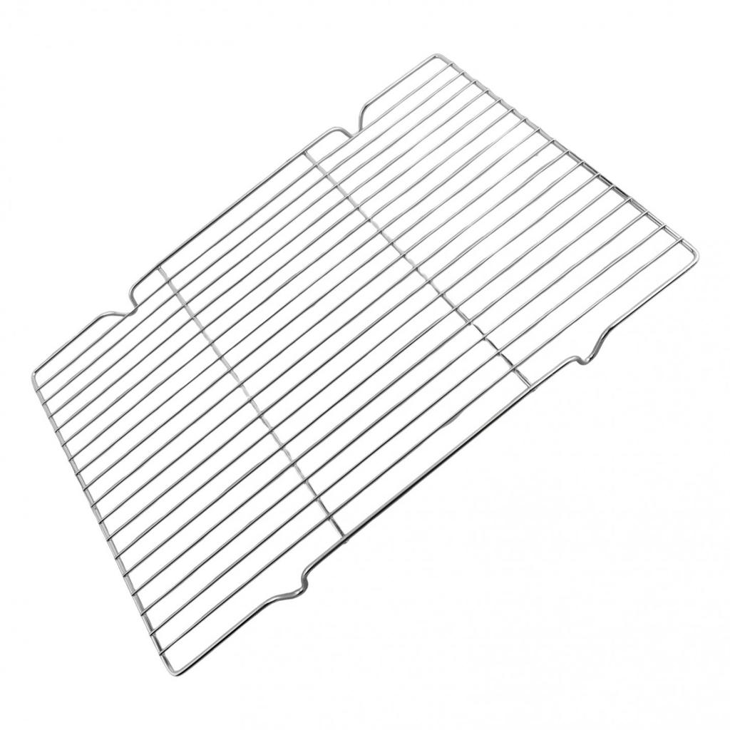 L*Stainless Steel Mat Net Grid Shape Rectangle Grill Grilling Mesh Net BBQ Tools