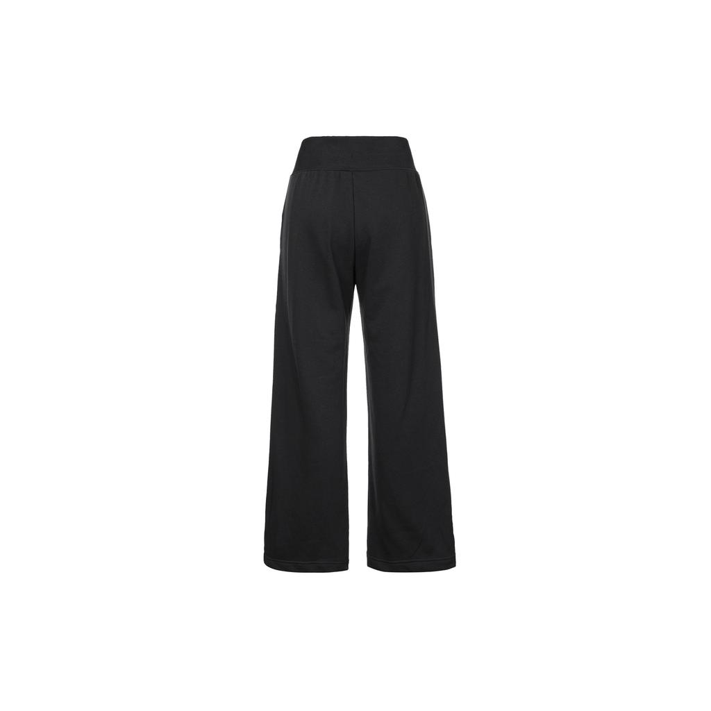 Nike Solid Color Drawstring Straight-Leg Knit Pants Women Bottoms Black FZ7208-010