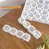 Transparent PP Storage Box with Lid for Small Parts and Jewelry
