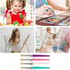 4Pcs Toddler Paint Brushes Set Coloful Paint Brush Set for Kids Round Bristle Tip Paintbrushes for Kids Beginners Art Supplies