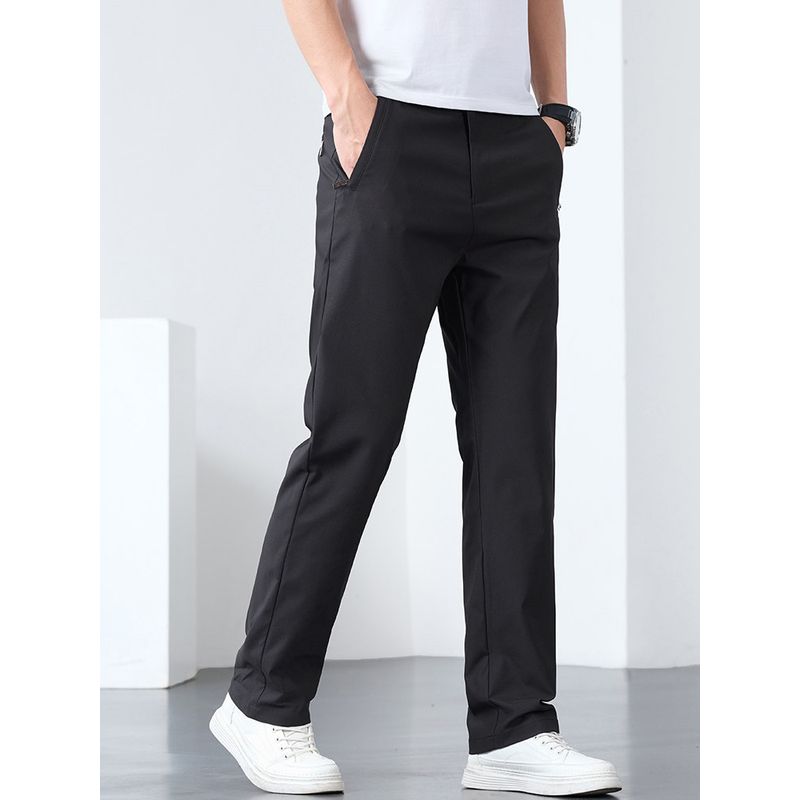 Zip-up Pockets! Light Luxury Business! Foreign Trade Cut the Tag off Casual Pants Men's Long Pants Straight Stretch Summer Thin