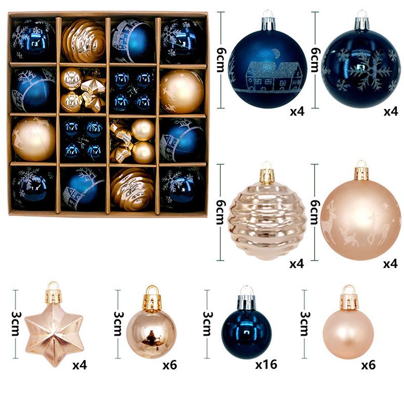 

44 шт. 6 см Рождественский шар Рождественское украшение Рождественская елка Подвесные украшения Домашний декор Вечеринка Навидад Вечеринка 2026 года Товары для вечеринки as the picture