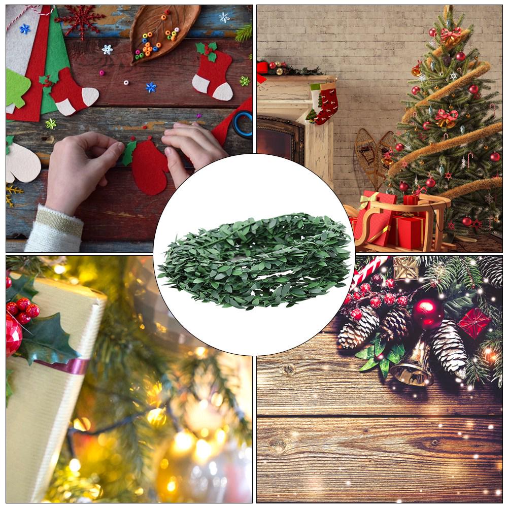 Guirnalda de Hiedra Artificial de 7,5M, Enredadera Falsa de Hojas Verdes con Cable Flexible, Hojas de Plástico Realistas para Decoración de Bodas y Fiestas, Diadema