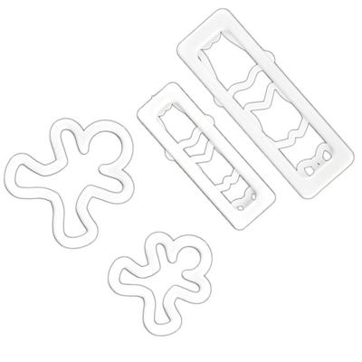4 Pieces Biscuit Shape Die Mold Cake Candy Slicer Christmas Festival DIY Crafts Pressing Bar Wedding Kitchen Decorating Tools