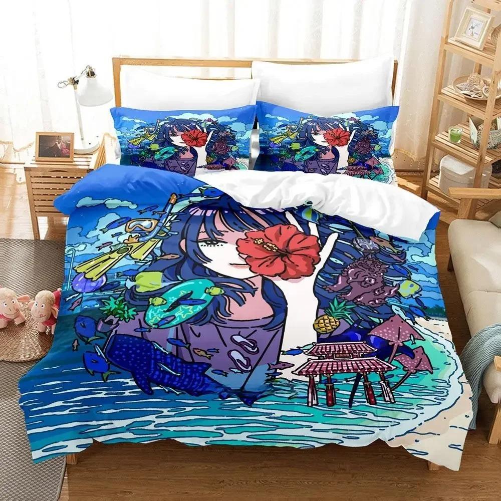 Deji Meets Girl Bedding Set Single Twin Full Queen King Size Bed Set Adult Kid Bedroom Duvet Cover Sets Anime Bed Sheet Set