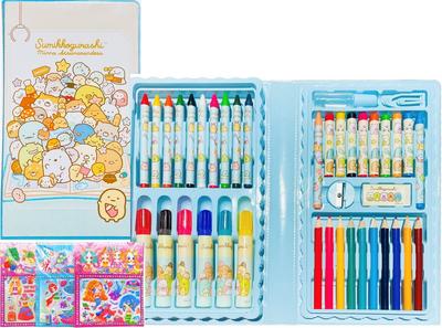 Sumikko Gurashi Stationery Set 42 Types Drawing Set Drawing Set Stationery 1 Sticker Girl Drawing Set Drawing Bag Colored Pencils Crayons Stationery