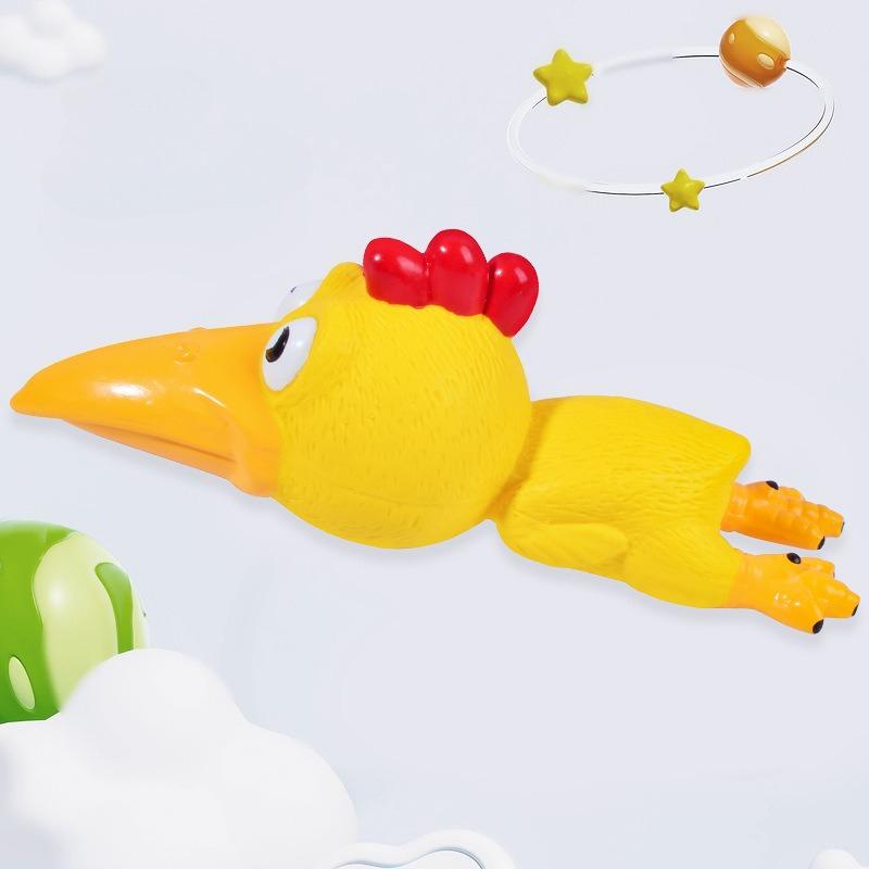 Pet Latex Toy Screaming chicken Dog Chew Toy Bite Resistant Squeaky for Puppies Small Dogs Teething Cleaning