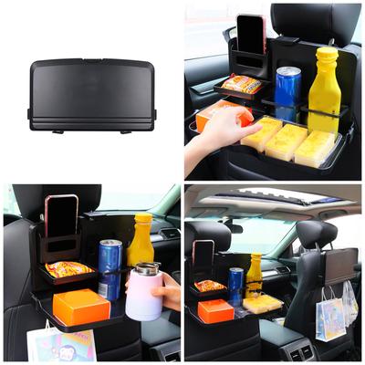 Car Backseat Tray Table, Foldable Tray Seat Back Desk for Car Travel, Multifunctional Car Back Seat Food Tray