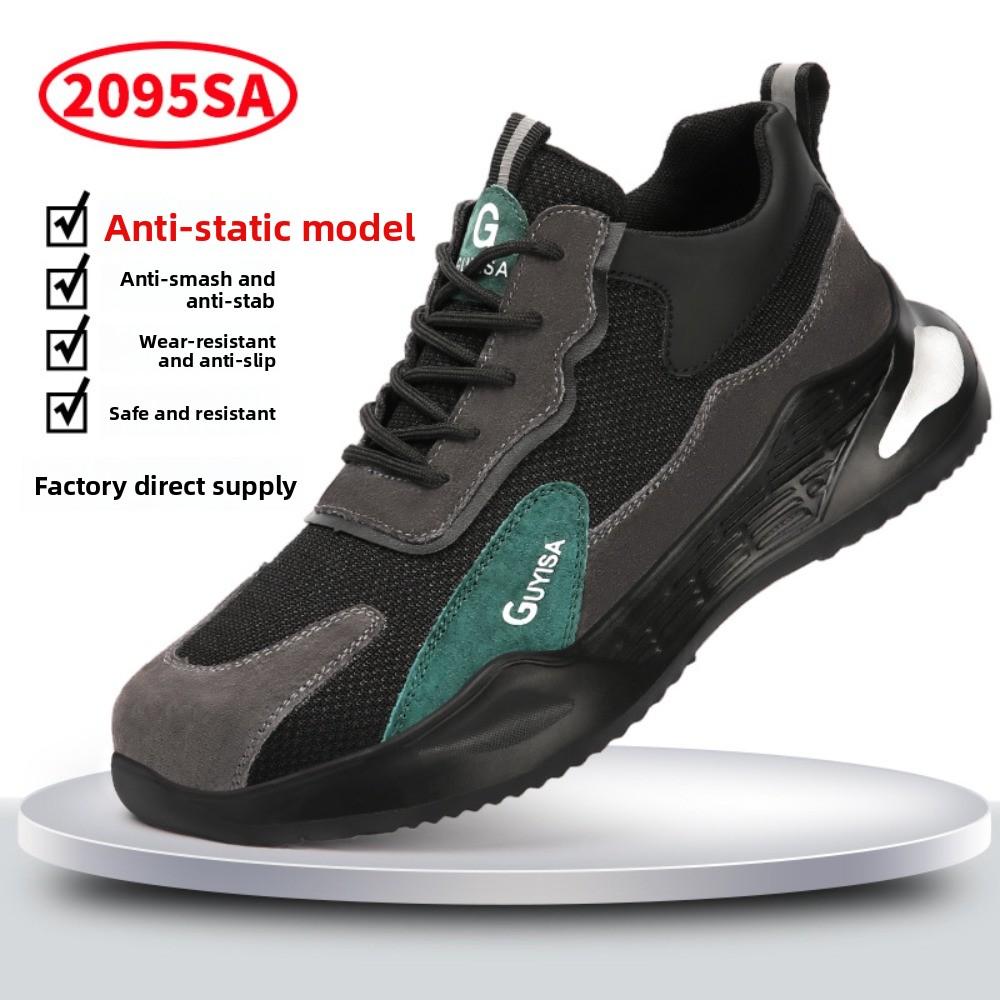 Hot Selling Safety Shoes Anti Smash Anti Puncture Anti Static All Season Work Boots Protective Footwear 46