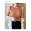 Camisole Women's Summer Bottoming White Short Knitted Sleeveless Top