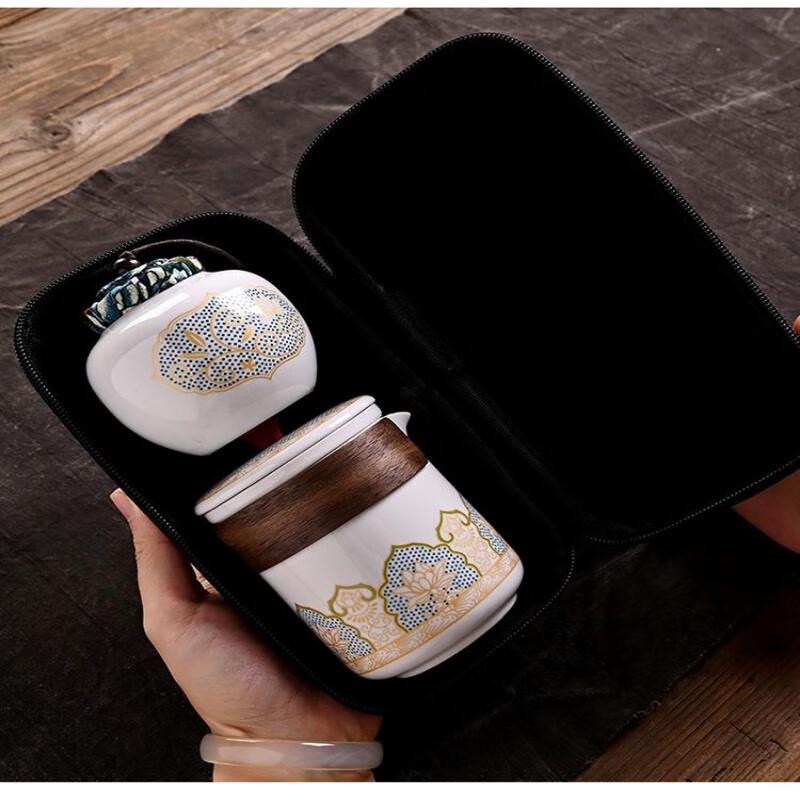 Shangqi Ceramic Vintage Portable Tea Set