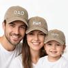 DAD MOM MINI Printed Dad Mama Mini Love Caps Washed Cotton Adjustable Embroidery Baseball Cap Outdoor Sunscreen Hats