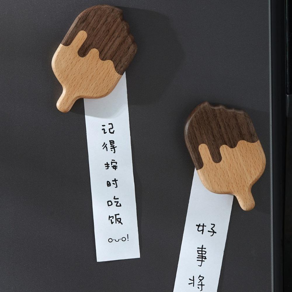 

Solid Wood Popsicle Shape Opener Refrigerator Magnet Magnetic Fridge Opener Drinking Accessories Popsicle