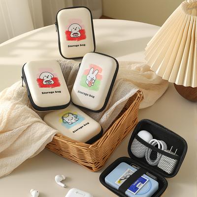 Custodia rigida per cavi dati, Copertura protettiva per caricabatterie portatile, Cuffie Bluetooth digitali, Scatola porta batteria di ricarica USB