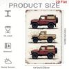 1pc 8x12 Inch Vintage Off-Road Vehicle Metal Sign Rustic Red Beige Distressed Wall Art Unframed Plaque