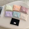 Korean niche design ice cream color cosmetic bag small object storage bag letter clutch bag change bag