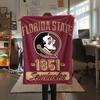 Florida State Seminoles Print Flannel Blanket High Quality Warm Comfortable Cover for All Seasons Perfect for Gifts Home Decor