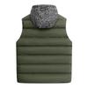 Männer Casual Winter Warm Zipper Ärmellose Weste Jacke Mantel Outwear Tops Kordelzug Kapuze Weste