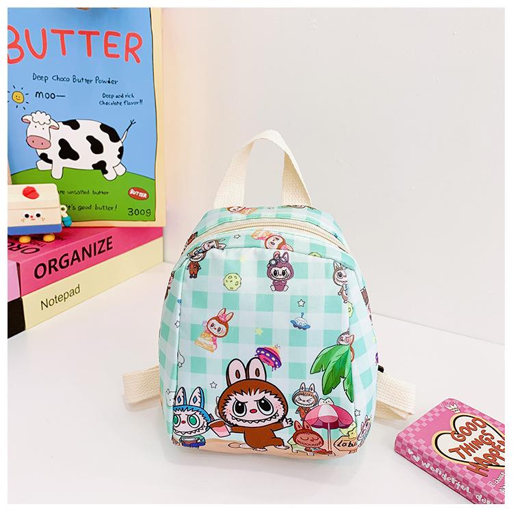 School bag School bag New Labu cloth printed cartoon cute boys and girls Large capacity lightweight spine backpack
