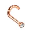 1 Stück G23 Titan Kristall Nasenstecker Piercing 18G 20G Nasenschraube Nazir Piercing Nasenflügel Ohrring Nasenring CZ Körperschmuck