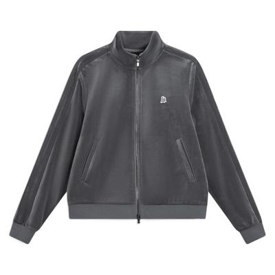 Women's Retro Fleece Stand Collar Cardigan