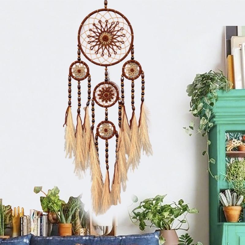 Pampas Grass Dreamcatchers Wall Art Ornament for Enhancing Interior Aesthetic