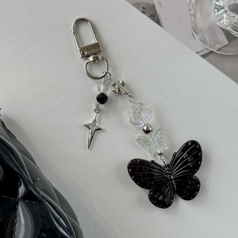 Cute Butterfly Phone Chain Keychain Versatile Butterfly Phone Hanger Keychain Pendant for Stylish and Practical Use