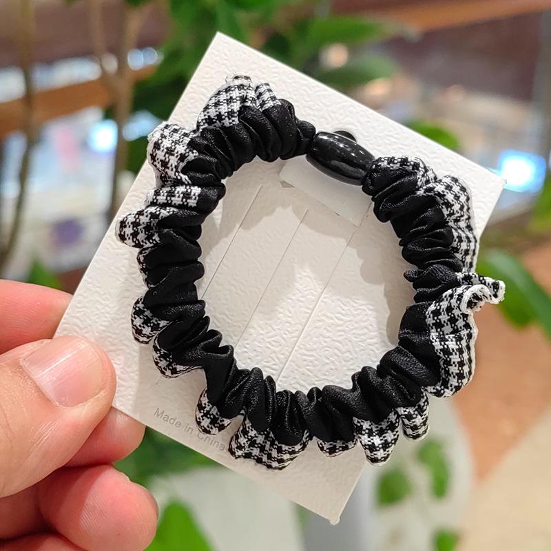 2025 Gumička do vlasů s krajkovým okrajem a sladkou vůní – Dámská gumička ve stylu tenkého střeva na drdoly a vlasové doplňky