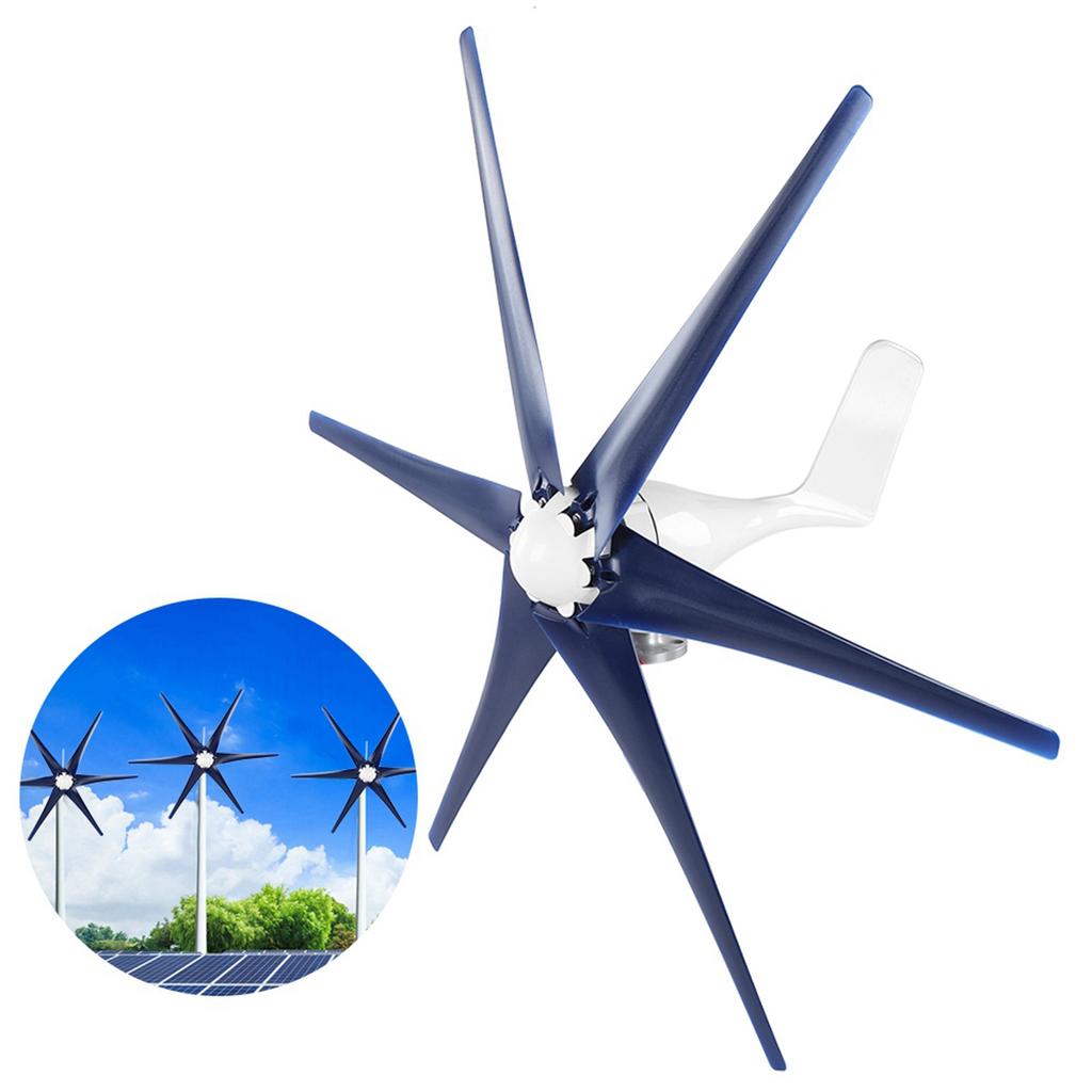 Professional Wind Turbines High Efficiency Wind-Resistant Small Windmill Generator 6 Blade Industrial Machinery Machine 800W