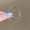 Large hoop simple design thin hoop plain hoop earrings for women, exquisite and high-end versatile ear hoop earrings