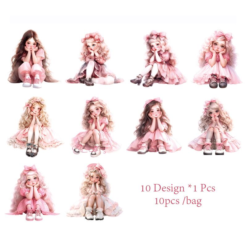 

Мистер. Бумага 6 стилей 10 шт./упак. ПЭТ текстура милая девушка тема материал наклейки DIY чашка стекло молочный блокнот чехол для телефона