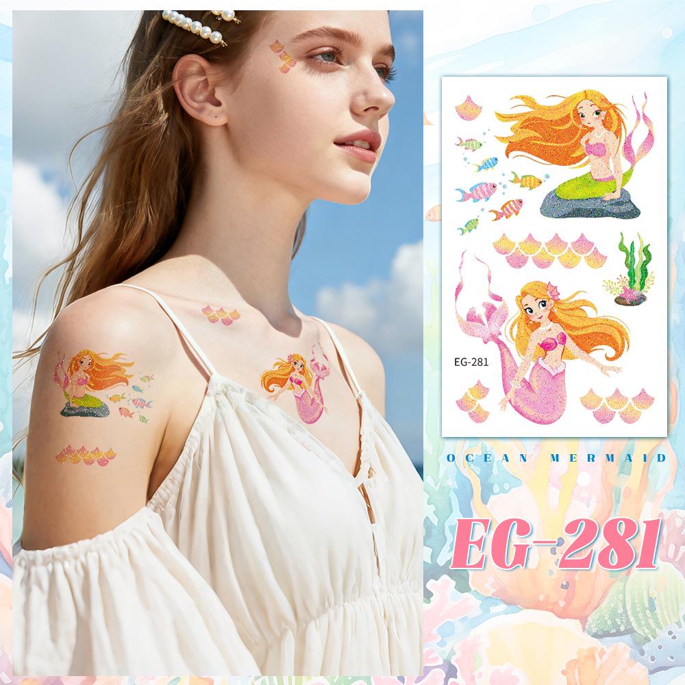 Ocean Glitter Animal Waterproof Tattoo Stickers for Kids