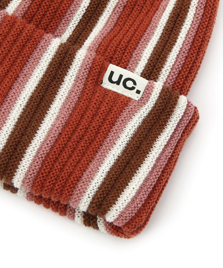 Eondeokeonteulol Striped Long Beanie Beanie / Vertical Stripe / Brick