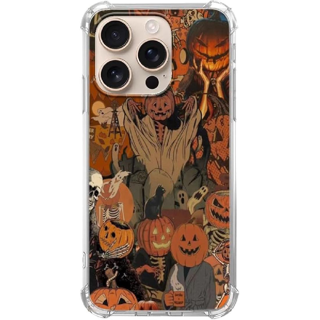 

Green Aesthetic Frog Phone Case Compatible with iPhone 16 Pro Max, Vintage Toad Phone Case for iPhone 16 Pro Max, Cool TPU Bumper Phone Cover Halloween Pumpkin