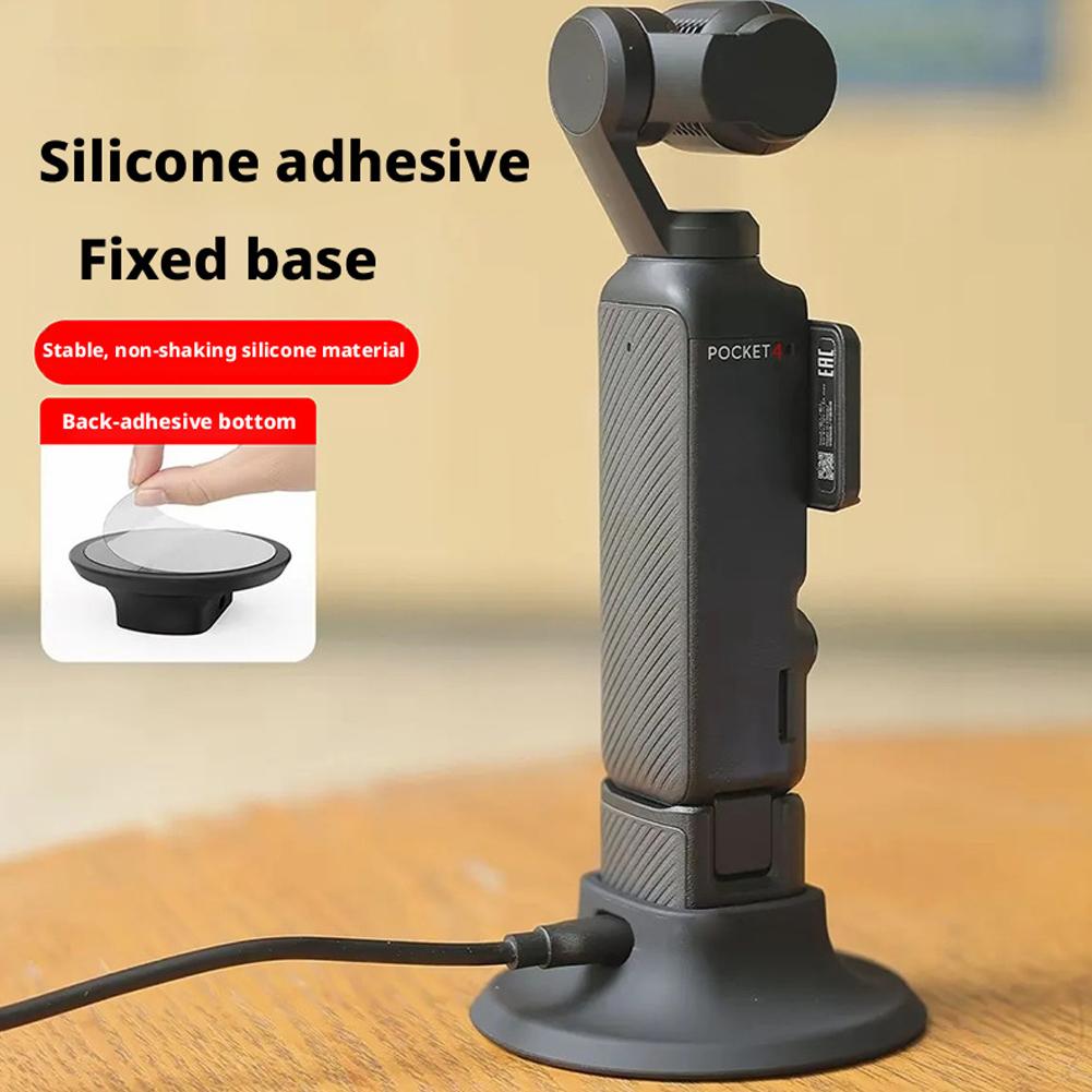 For DJI Pocket4 Silicone Bracket Anti Slip Base Pocket Gimbal Camera Car Base Fixed Bracket Desktop Fixed Accessories