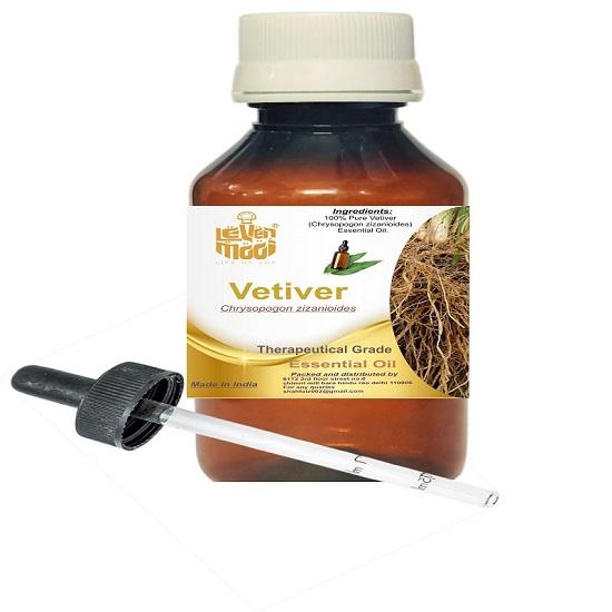 Levenmooi Vetiver (Chrysopogon Zizanioides) Pure & Natural Therapeutic Grade Essential Oil Plastic with Dropper