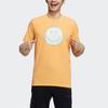 adidas Neo Smiley Print Sports Crew Neck T-Shirt Men Tops Orange Yellow GP5780