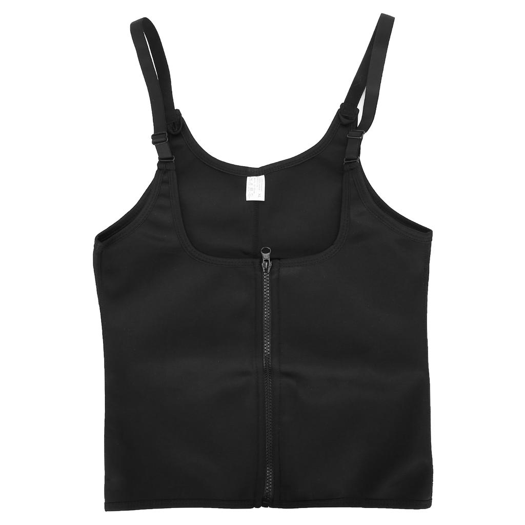 2 in 1 Sportlicher Body Shaper Verstellbarem Reißverschluss Schweißweste Taillentrainer für Frauen FitnessS für 45‑50kg Personen