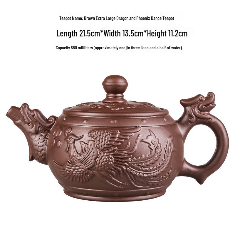 Large Yixing Zisha Handmade Ceramic Teapot for Kung Fu Tea
