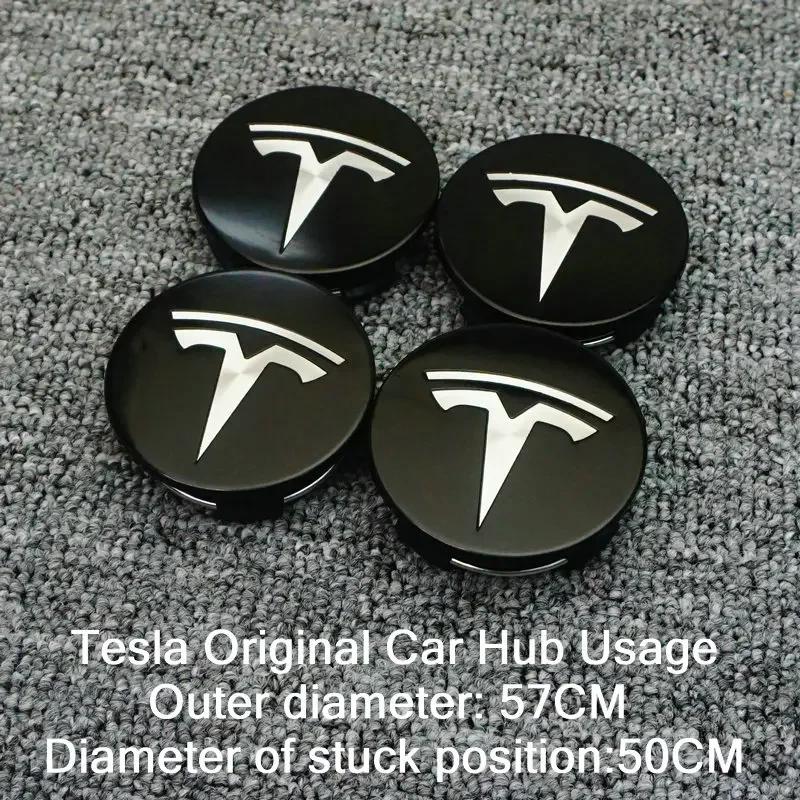 Car Sticker 2025 New Tesla Car  56mm Wheel Hub Center Caps For Tesla Model 3 Model Y Badge Cover Hubcaps for Tesla Model Y X S 2