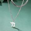 Dawapara Hebrew Letter Hai Chai Symbol Necklace Jewish Life Symbol Chai Pendant Protection Amulet Stainless Steel Jewelry