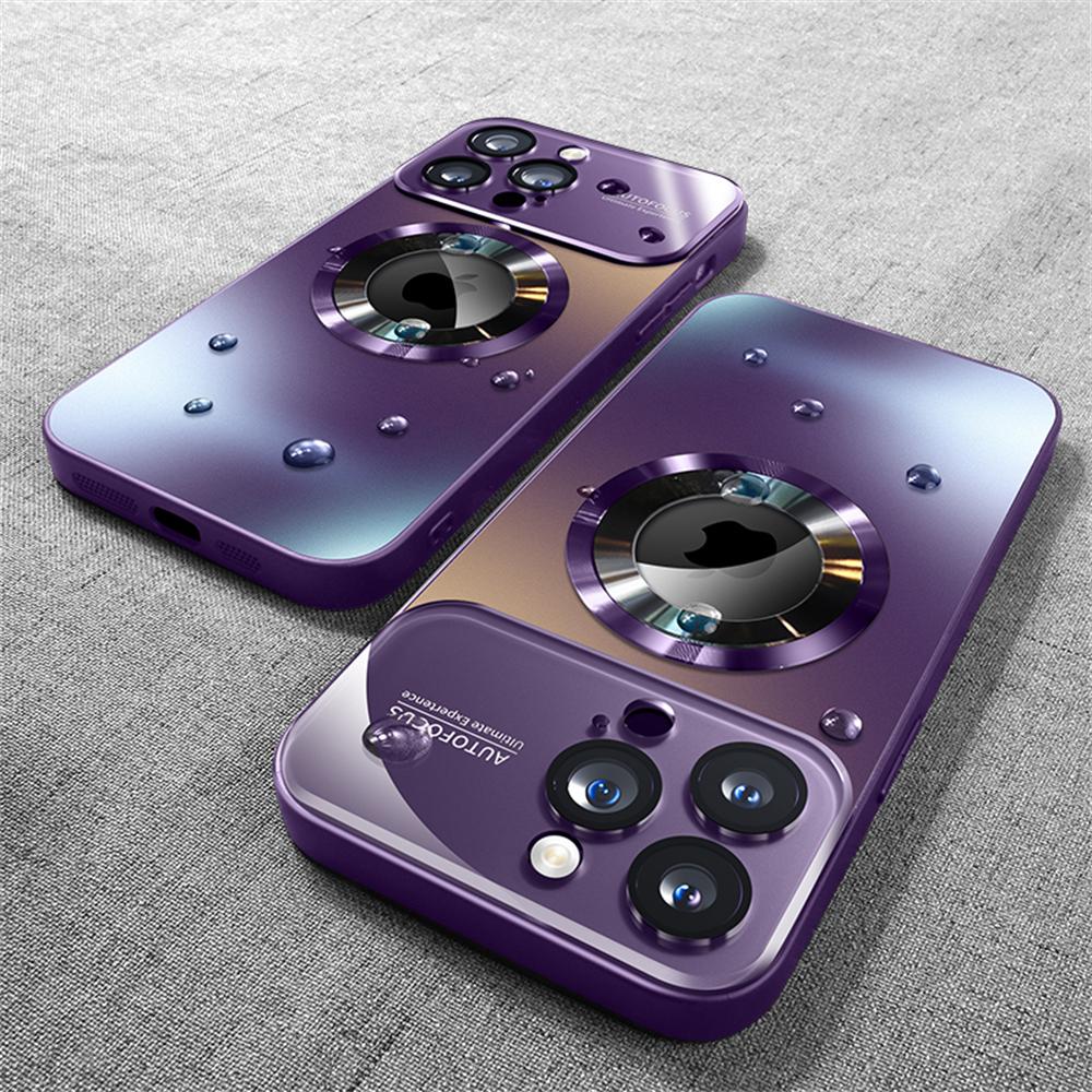 Luxury Glass Camera Lens Protection Case For iPhone 16 Pro Max 14 Plus 11 12 13 15 Pro Max 16E For Magesafe Magnetic Phone Cover