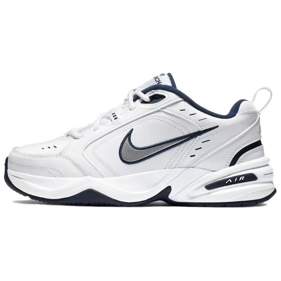 Nike Air Monarch 4 Slip Resistant, Abrasion Resistant, Height Increasing Low top Chunky Sneakers Unisex Pink Blue White 415445-102(Team32-SBOX)