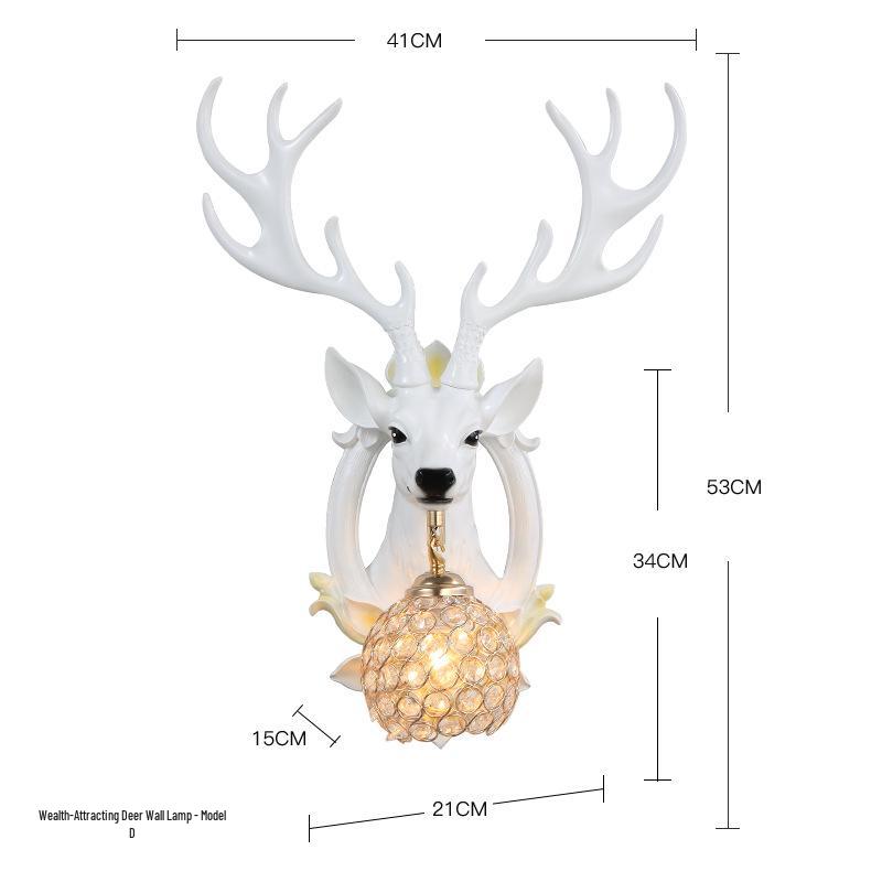 Deer Antler Wall Lamp: European Creative Lighting for Living Room, TV Background, or Bedside Décor