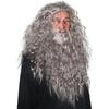 Cosplay de Natal Hobbit Gandalf Cosplay Peruca e Barba Conjunto Adereço de Cabeça para Fãs de Senhor dos Anéis Festa e Feriado Decoração DIY