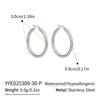 18K Gold-Plated Stainless Steel Circle Earrings: Elegant Japanese-Korean Style, Versatile Color-Preserving Design for Women.