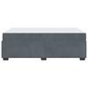 Bed Frame with Mattress Dark Gray 120 X 190 Cm Fabric