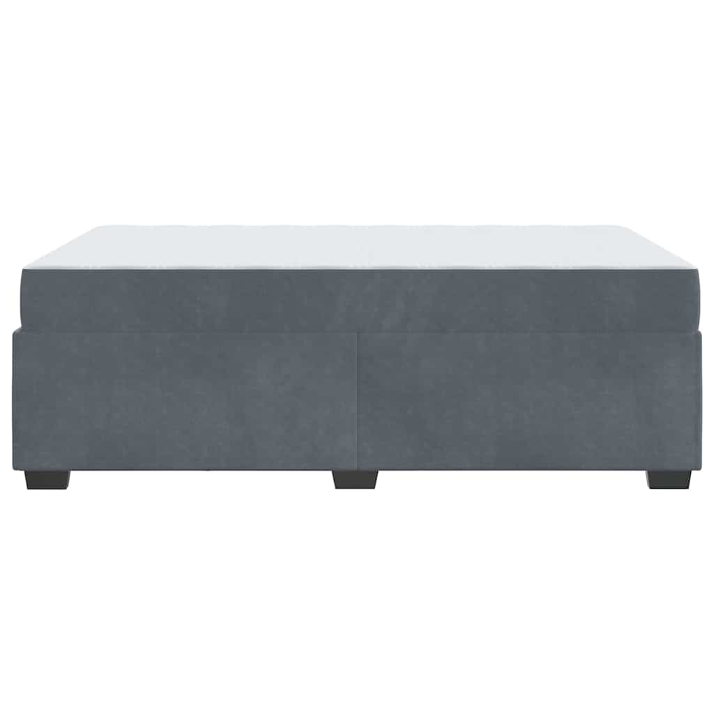 Bed Frame with Mattress Dark Gray 120 X 190 Cm Fabric